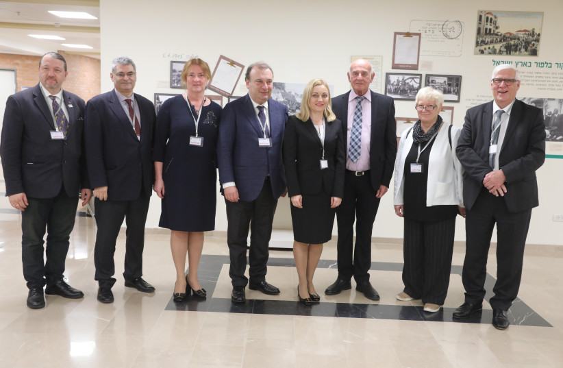 European Parliament Members visiting the Knesset, October 2017 (photo credit: YITZHAK HARARI)
