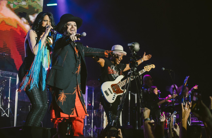 Boy George and the Culture Club perform an arena in Israel. (photo credit: ORIT PNINI)
