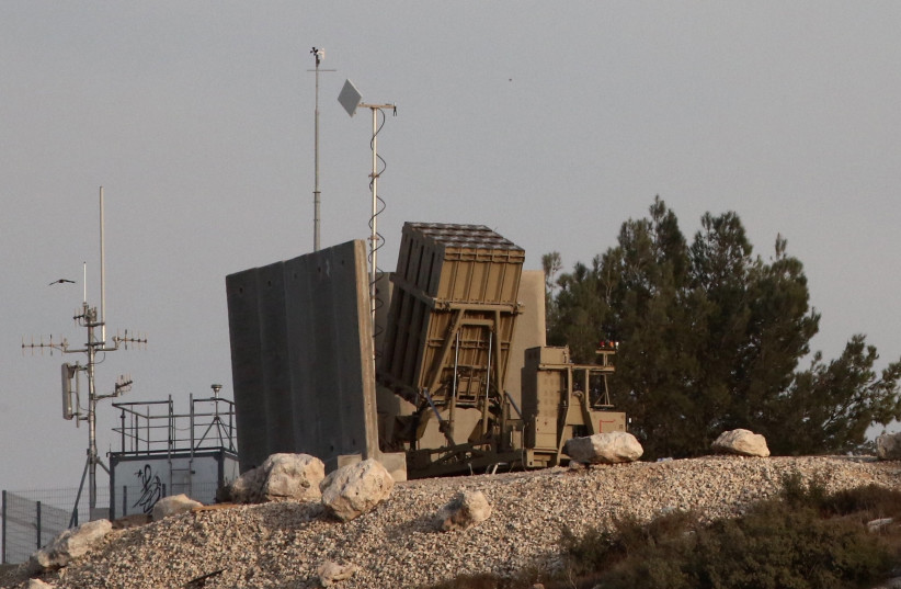An Iron Dome battery in central Israel.  (photo credit: MARC ISRAEL SELLEM)