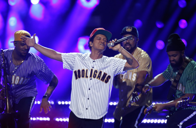 Bruno Mars performs at the 2017 BET Awards (photo credit: REUTERS)