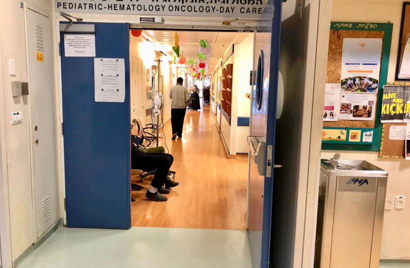 A hallway in the pediatric hematology, oncology department of the Hadassah-University Medical Center in Ein Kerem (photo credit: Courtesy)