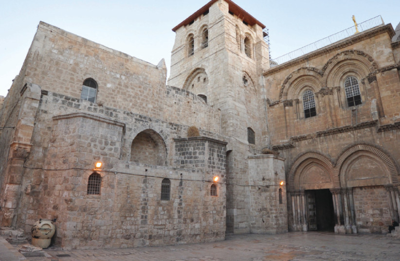 The Church of the Holy Sepulchre in the Old City (photo credit: Wikimedia Commons)