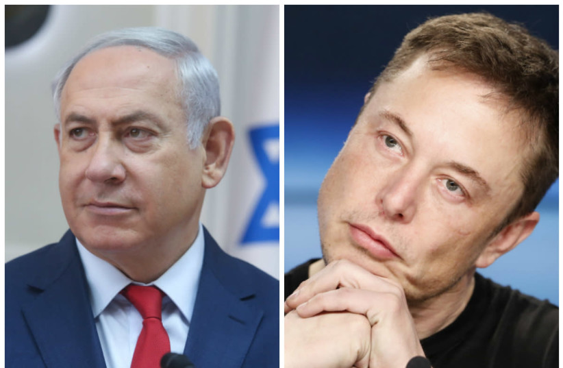 Benjamin Netanyahu and Elon Musk (photo credit: MARC SELLEM + REUTERS)