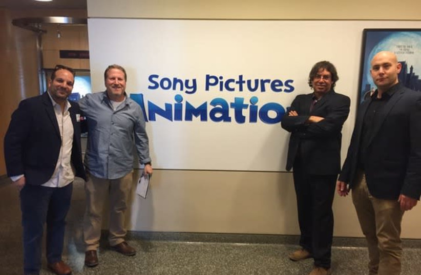 Left to right: Oded Turgeman, Rick Mischel of Sony Pictures Animation, Yoram Honig of the Jerusalem Film and TV fund and Udi Ben-Dror of the Jerusalem Development Authority (photo credit: JDA)