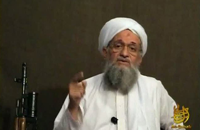  Ayman al-Zawahri speaks from an unknown location (photo credit: REUTERS)