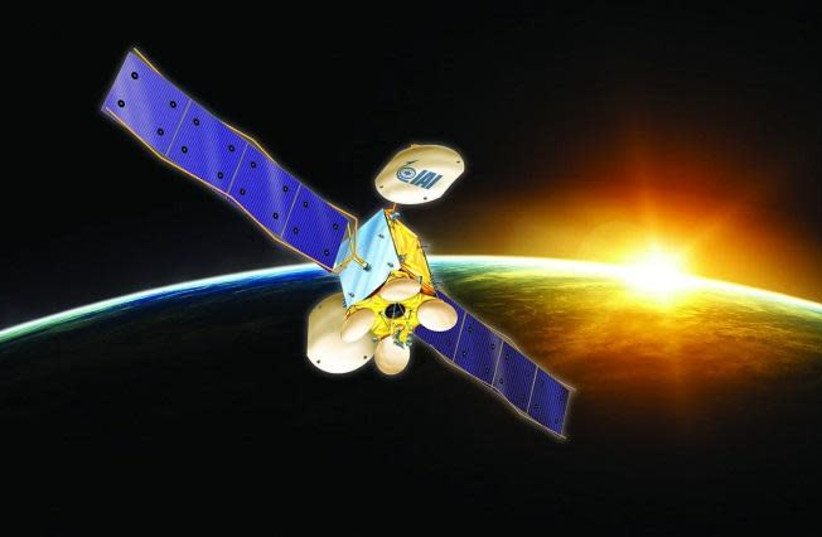 A possible design for the new Amos-8 communications satellite (credit: ISRAEL AEROSPACE INDUSTRIES)