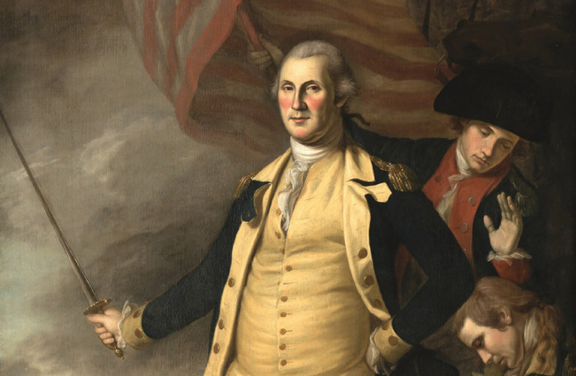 A 1784 painting by Charles Willson Peale titled ‘George Washington at the Battle of Princeton.’ (credit: PRINCETON UNIVERSITY PRESS)