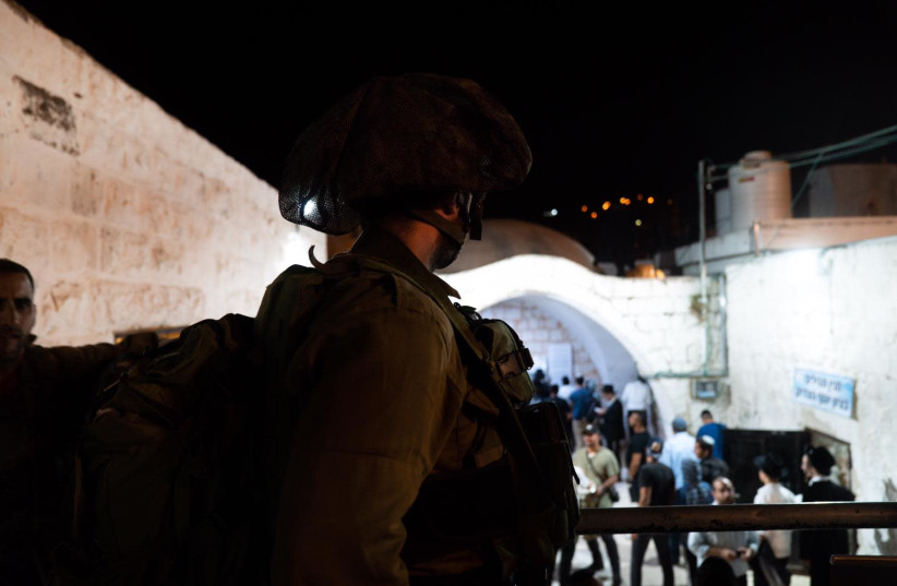 IDF forces secure Joseph's Tomb before 1,200 worshippers arrive on July 29, 2019 (credit: IDF SPOKESPERSON'S UNIT)