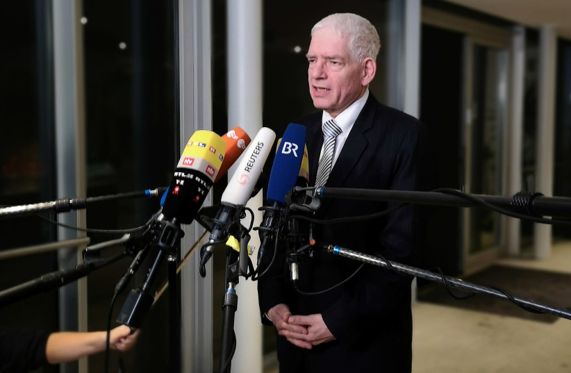 President of the Central Council of Jews in Germany Josef Schuster gives a statement in Wuerzburg, Germany, October 9, 2019
