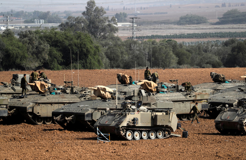 IDF tanks along the Gaza border  (credit: REUTERS)