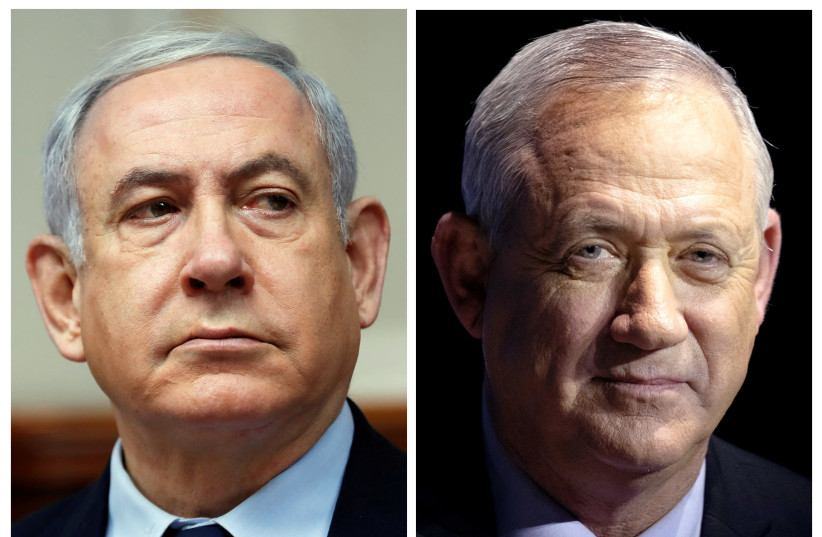 Likud leader Benjamin Netanyahu and Blue and White leader Benny Gantz  (credit: REUTERS)