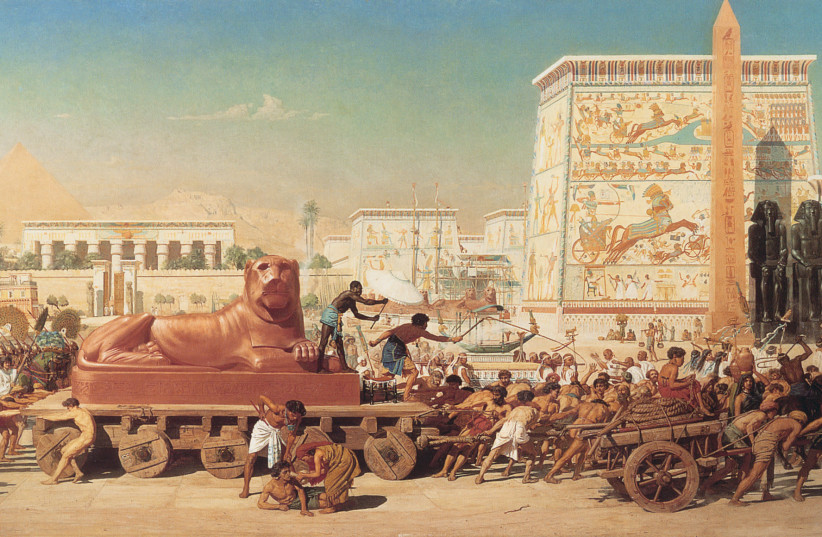 Exodus from Egypt (Edward Poynter) (photo credit: Wikimedia Commons)