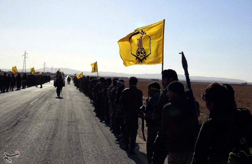 Liwa Fatemiyoun fighters during the Palmyra offensive, Dec. 2016