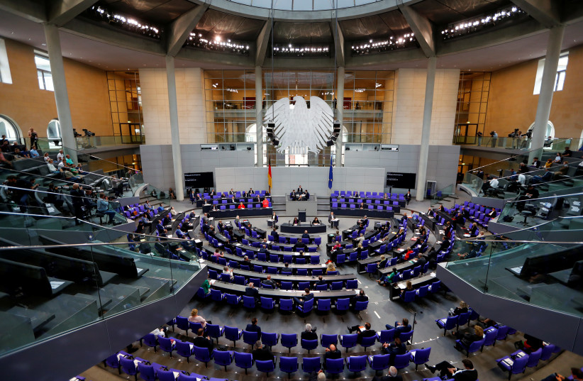A  general view during a session of the lower house of parliament Bundestag, in Berlin, Germany July 1, 2020 (photo credit: REUTERS/FABRIZIO BENSCH)