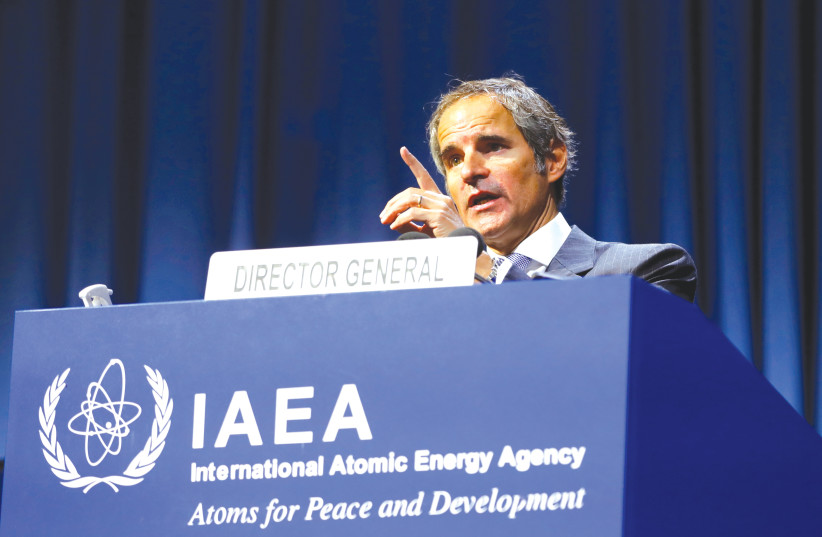 INTERNATIONAL ATOMIC Energy Agency (IAEA) Director General Rafael Grossi talks at the opening of the IAEA General Conference in Vienna, on Monday. (photo credit: REUTERS)