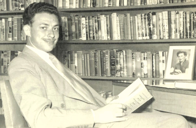 Isi Leibler in his library in 1953 (credit: Courtesy)