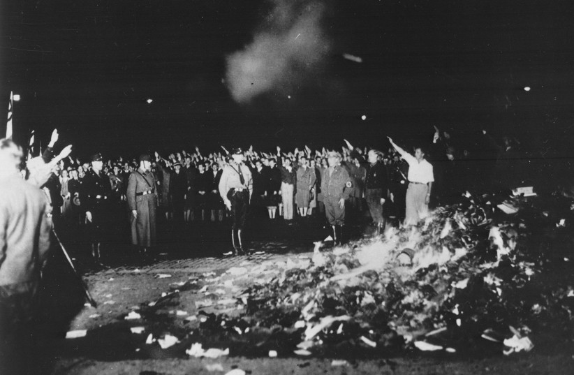 Opernplatz, Berlin book burnings, 1933. (credit: Wikimedia Commons)