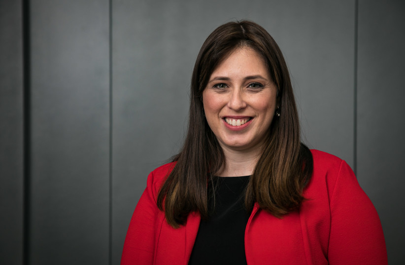 Portrait of Israeli Minister of Diaspora Affairs, Tzipi Hotovely poses for a picture at her office in Jerusalem on February 19, 2020.  (credit: OLIVIER FITOUSSI/FLASH90)