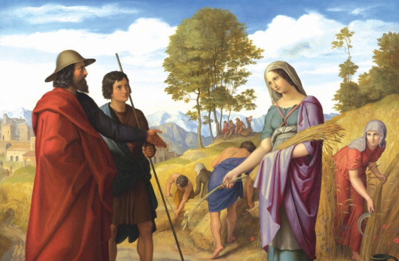 ‘Ruth in Boaz’s Field’ by Julius Schnorr von Carolsfeld, 1828. (photo credit: Wikimedia Commons)