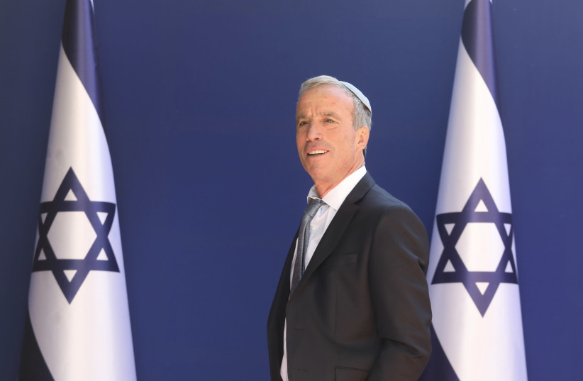 Elazar Stern at the Presidential Meeting (credit: MARC ISRAEL SELLEM/THE JERUSALEM POST)