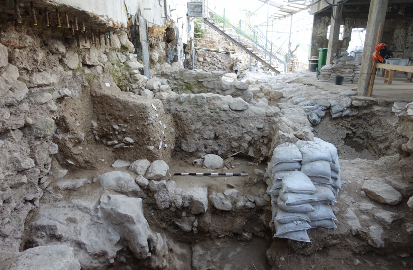 The excavation area in the City of David. (photo credit: ORTAL CHALAF COURTESY OF THE ISRAEL ANTIQUITIES AUTHORITY)