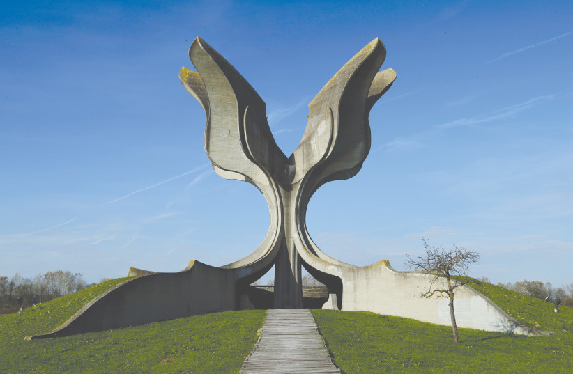  A MONUMENT TO honor the victims of the Jasenovac camp. (credit: ANTONIO BRONIC/ REUTERS)