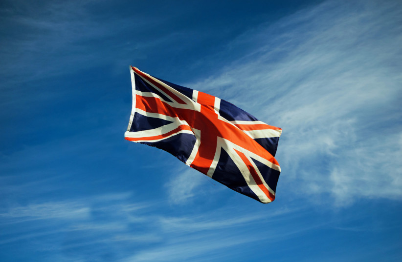  British flag waving in the breeze (photo credit: Wikimedia Commons)