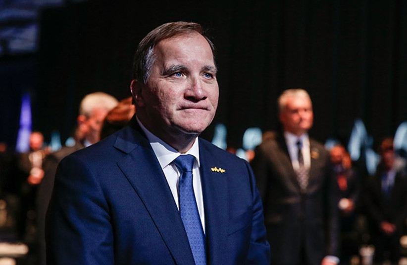  Malmö International Forum on Holocaust Remembrance and Combating Antisemitism hosted by Sweden’s Prime Minister Stefan Löfven in Malmö on October 13, 2021. (photo credit: Magnus Liljegren/Government offices of Sweden)