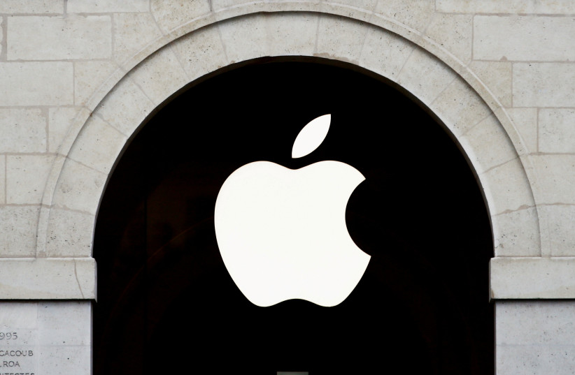  Apple logo is seen on the Apple store at The Marche Saint Germain in Paris, France July 15, 2020. (credit: GONZALO FUENTES / REUTERS)