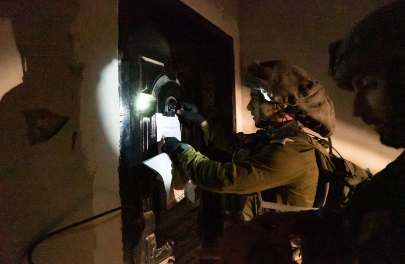 IDF troops carrying out an operation in Jenin, April 26, 2022