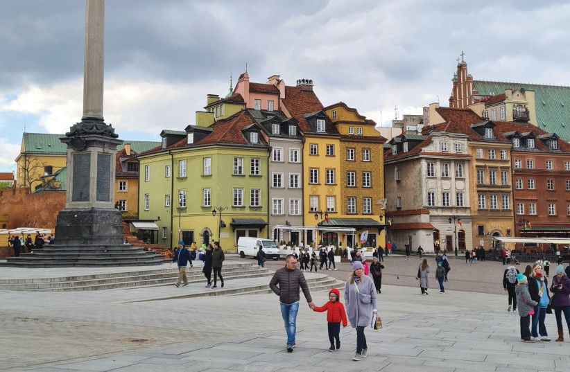  WARSAW – the facades were restored based on old photos so that the Old Town is beautiful and looks as it did before the war. (credit: TALY SHARON)