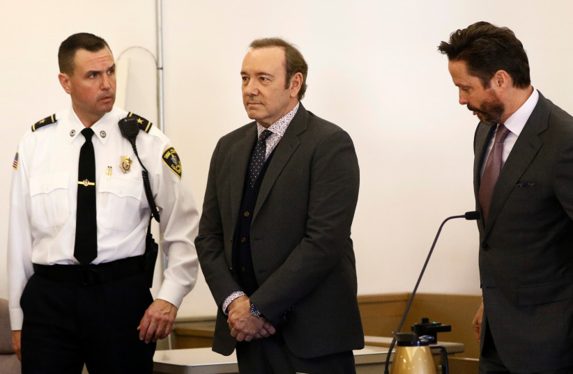  Actor Kevin Spacey is arraigned on a sexual assault charge at Nantucket District Court in Nantucket (credit: REUTERS)