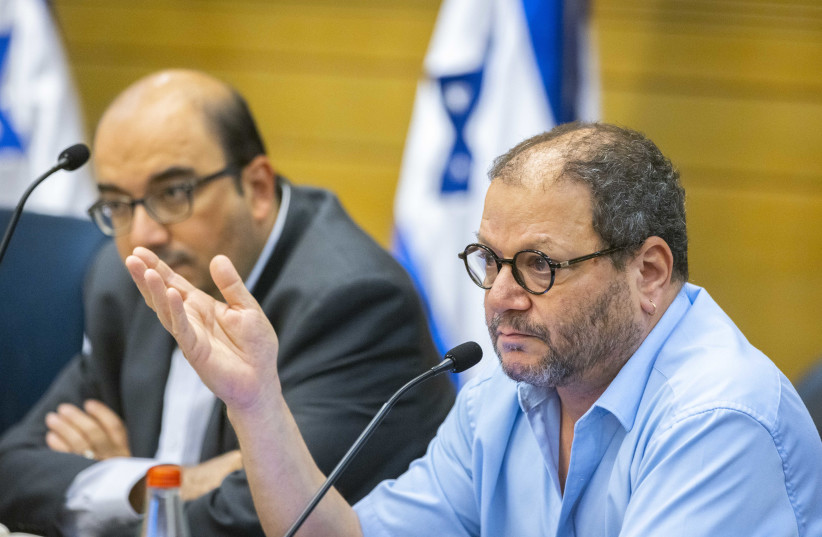  MK Ofer Cassif  attends  a ''55 years of occupation'' conference in the Knesset, Israeli parliament, in Jerusalem on June 08 2022 (credit: OLIVIER FITOUSSI/FLASH90)