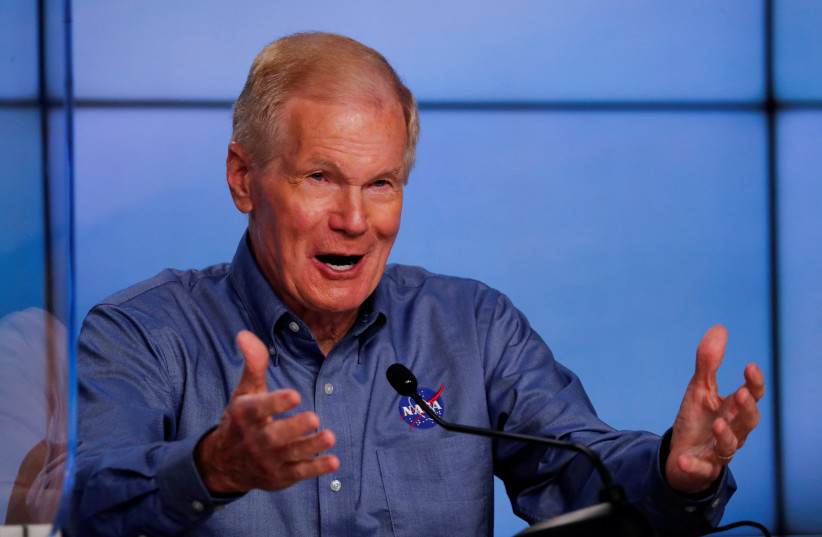 NASA Administrator Bill Nelson speaks prior to the launch of an Atlas V rocket carrying Boeing's CST-100 Starliner capsule to the International Space Station in a do-over test flight at Kennedy Space Center in Cape Canaveral, Florida, US July 29, 2021. (credit: REUTERS/JOE SKIPPER/FILE PHOTO)