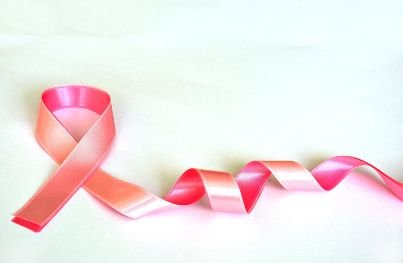  Illustrative image of a breast cancer ribbon.   (credit: PIXABAY)