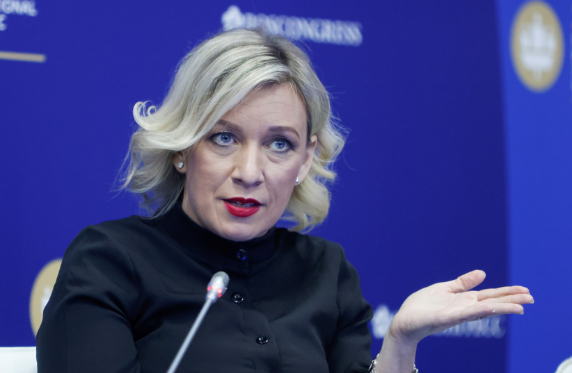  Russia's Foreign Ministry spokeswoman Maria Zakharova speaks during a session of the St. Petersburg International Economic Forum (SPIEF) in Saint Petersburg, Russia June 16, 2022.  (credit: REUTERS/MAXIM SHEMETOV)