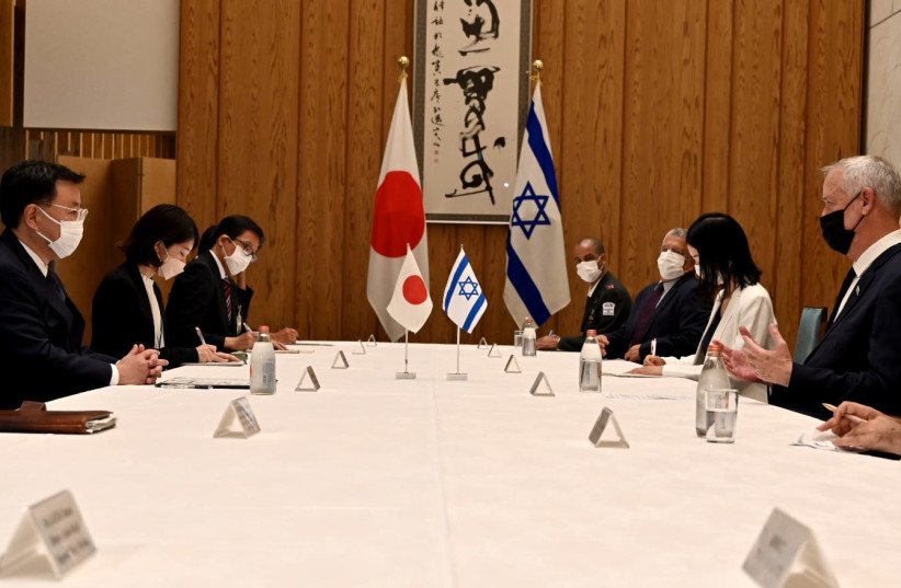 Benny Gantz is seen on an Israeli diplomatic visit to Japan since 2012.  (credit: DEFENSE MINISTRY)