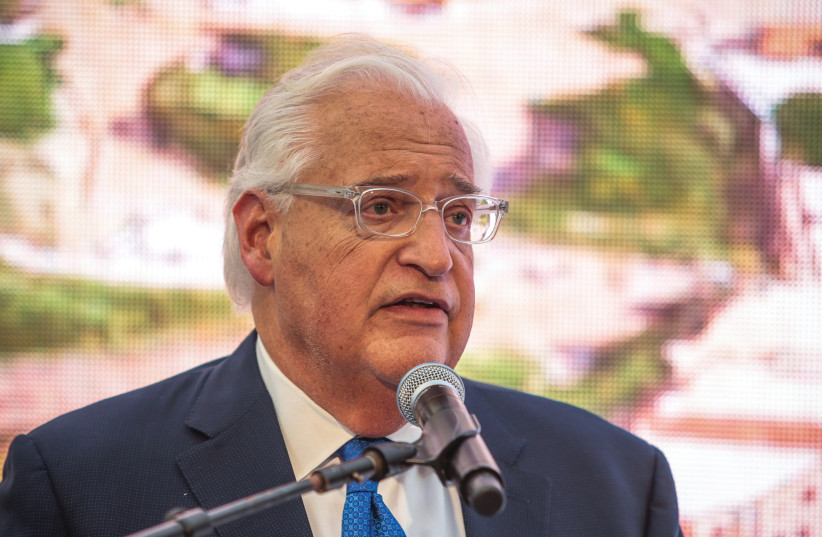  THEN-US AMBASSADOR to Israel David Friedman speaks at the opening of an ancient road at the City of David archaeological site in Jerusalem, in 2019.  (credit: FLASH90)