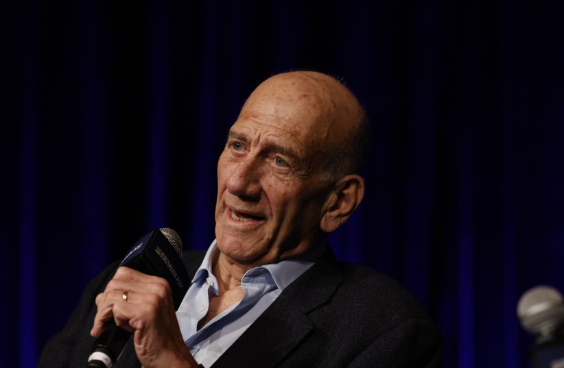  Ehud Olmert at the Jerusalem Post Conference in New York, September 12, 2022 (credit: MARC ISRAEL SELLEM)