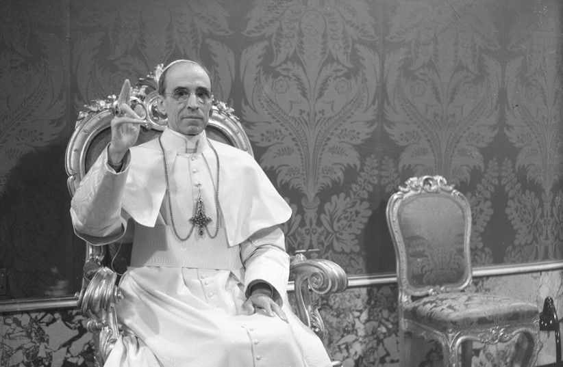  POPE PIUS XII appears in an undated file photo from the archives of Vatican newspaper ‘Osservatore Romano.’  (credit: OSSERVATORE ROMANO / REUTERS)