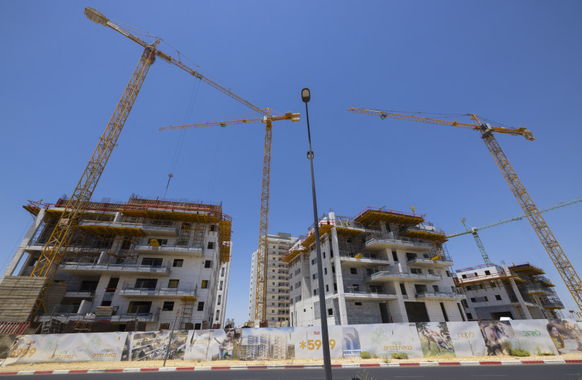  A VIEW OF A construction site for new housing in Beersheba earlier this year. (credit: NATI SHOHAT/FLASH90)