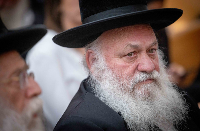  United Torah Judaism (UTJ) chairman rabbi Yitzchak Goldknopf is seen at the Supreme Court in Jerusalem, July 28, 2022 (credit: YONATAN SINDEL/FLASH90)