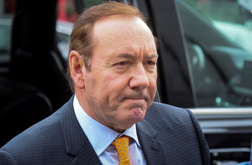  Actor Kevin Spacey arrives at the Manhattan Federal Court for his civil sex abuse case in New York City, US, October 13, 2022. (credit: REUTERS/BRENDAN MCDERMID)