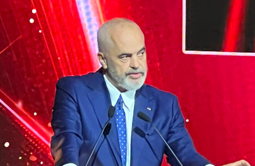  Albanian Prime Minister Edi Rama (credit: TOVAH LAZAROFF)