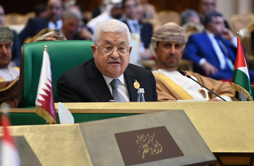  Palestinian Authority President Mahmoud Abbas attends a session of the Arab League summit, Algeria November 2, 2022. (credit: Algerian Presidency /Handout via REUTERS)