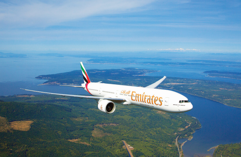  THE UAE’S flag carrier Emirates offers everything from delectable kosher fare to an innovative in-flight entertainment system (photo credit: Emirates Airlines PR)
