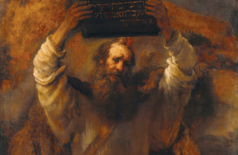  Rembrandt’s famous 1659 painting of Moses carrying the 10 Commandments (The Yorck Project) (credit: WIKIPEDIA)