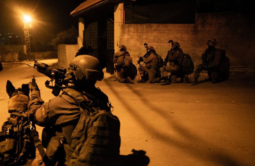  IDF operates in West Bank as part of Operation Break the Wave, December 1, 2022 (photo credit: IDF SPOKESPERSON'S UNIT)