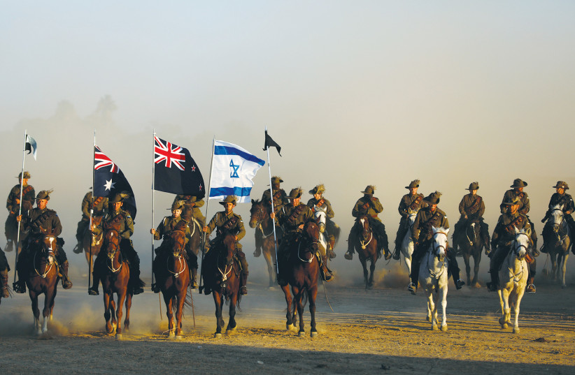  MEMBERS OF the Australian Light Horse Association take part in a reenactment of the famous World War One cavalry charge known as the ‘Battle of Beersheba,’ as part of events marking its centenary, in Beersheba, 2017.  (credit: RONEN ZVULUN/REUTERS)