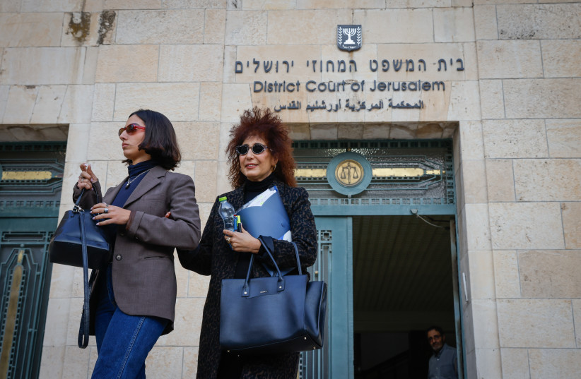  Yifat Ben-Hai Segev seen after a court hearing in the trial against former Israeli prime minister Benjamin Netanyahu, at the District Court in Jerusalem on December 13, 2022. (credit: OLIVIER FITOUSSI/FLASH90)
